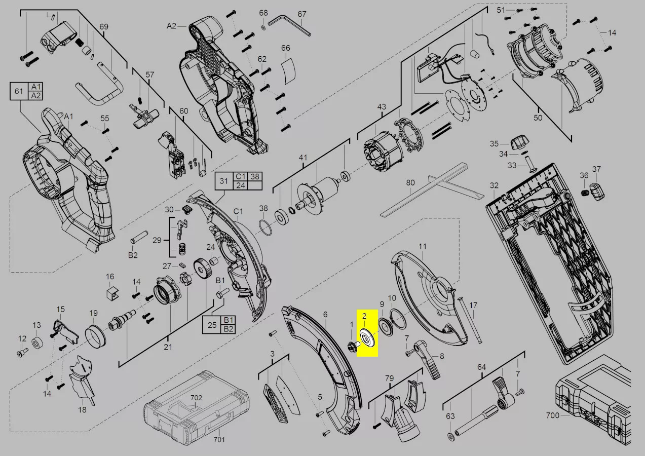 Flasque fixation lame réf. 43340485 Milwaukee